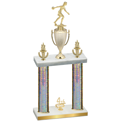 Double Silver Glacier Fourth Place Bowling Trophy