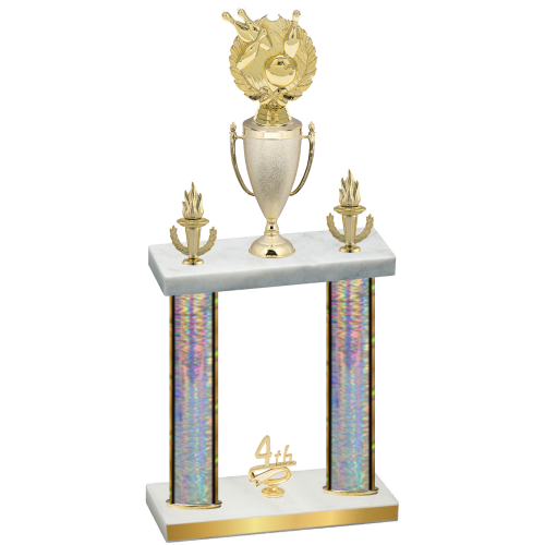 Double Silver Glacier Fourth Place Bowling Trophy