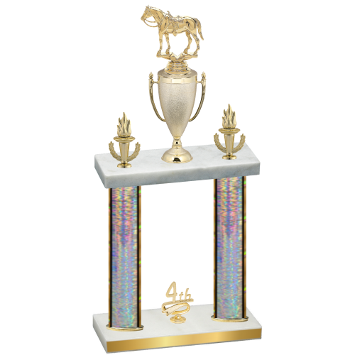 Double Silver Glacier Fourth Place Horses Trophy