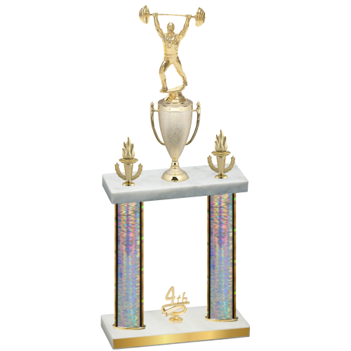 Double Silver Glacier Fourth Place Weights Trophy