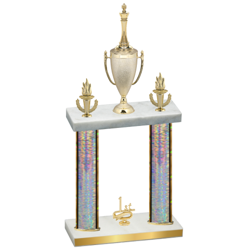 Double Silver Glacier First Place Chess Trophy