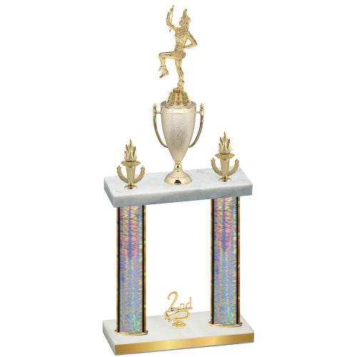 Double Silver Glacier Second Place Majorette Trophy