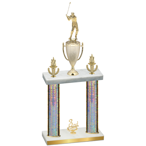 Double Silver Glacier Third Place Golf Trophy