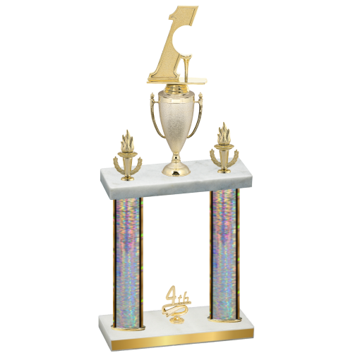 Double Silver Glacier Fourth Place Golf Trophy