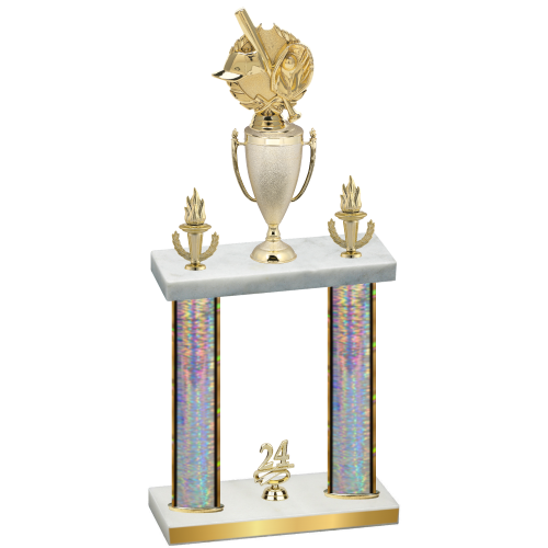 Double Silver Glacier Year Baseball Trophy