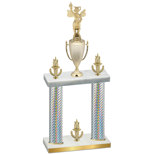 Double Silver Carbon Fiber Victory Academics Trophy