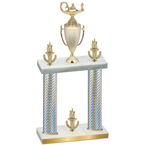 Double Silver Carbon Fiber Victory Academics Trophy