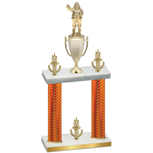 Double Orange Carbon Fiber Victory Holiday Trophy