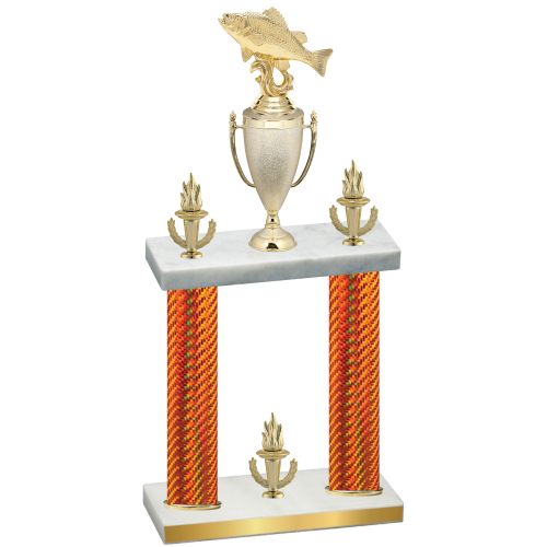 Double Orange Carbon Fiber Victory Fishing Trophy