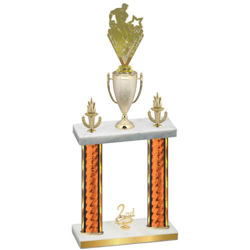 Double Orange Glacier Second Place Rugby Trophy