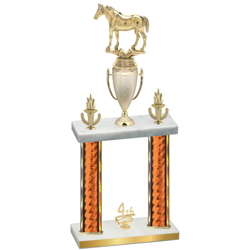 Double Orange Glacier Fourth Place Horses Trophy