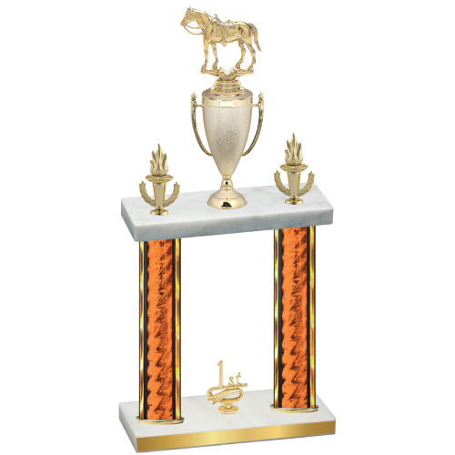 Double Orange Glacier First Place Horses Trophy