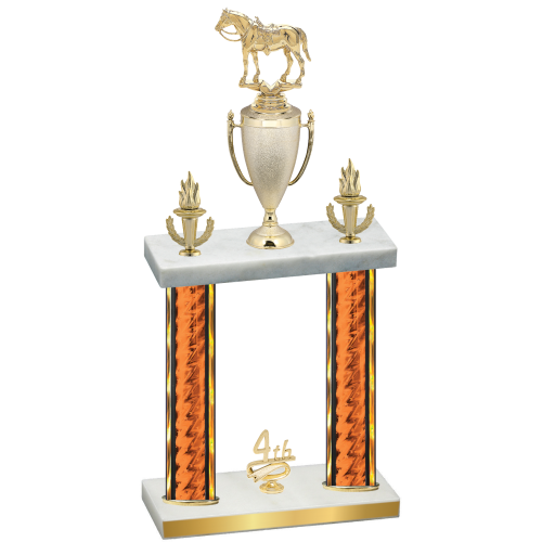Double Orange Glacier Fourth Place Horses Trophy