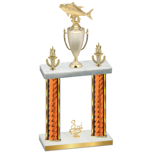 Double Orange Glacier Third Place Fishing Trophy