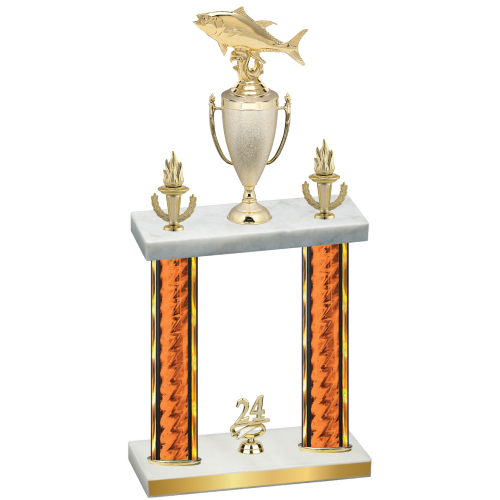 Double Orange Glacier Year Fishing Trophy