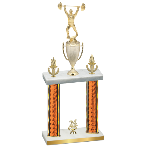 Double Orange Glacier Year Weights Trophy