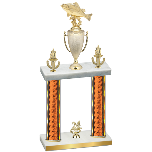 Double Orange Glacier Year Fishing Trophy
