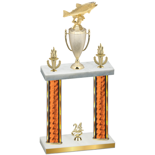 Double Orange Glacier Year Fishing Trophy