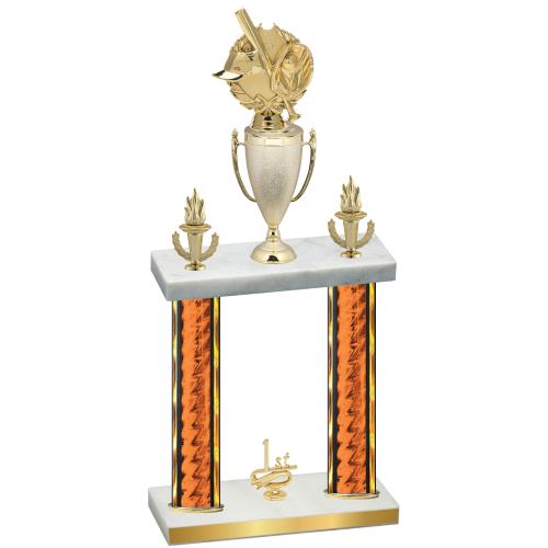 Double Orange Glacier First Place Baseball Trophy