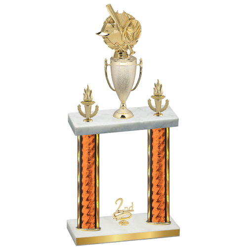 Double Orange Glacier Second Place Baseball Trophy