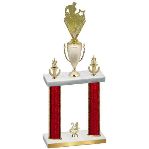 Double Red Glacier Year Rugby Trophy