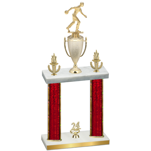 Double Red Glacier Year Bowling Trophy