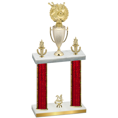 Double Red Glacier Year Bowling Trophy