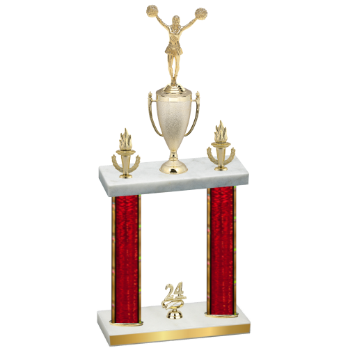 Double Red Glacier Year Cheerleading Trophy