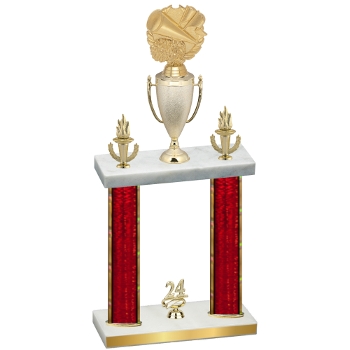 Double Red Glacier Year Cheerleading Trophy