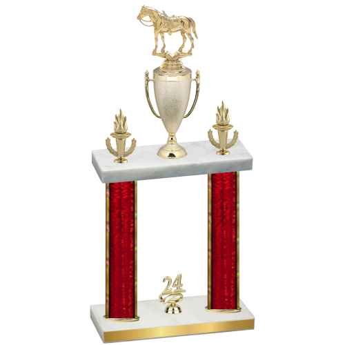 Double Red Glacier Year Horses Trophy