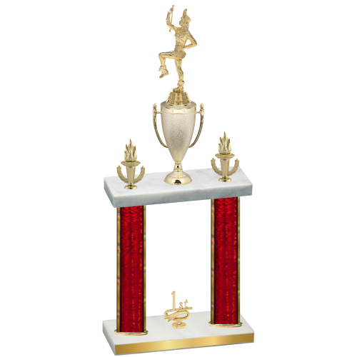 Double Red Glacier First Place Majorette Trophy