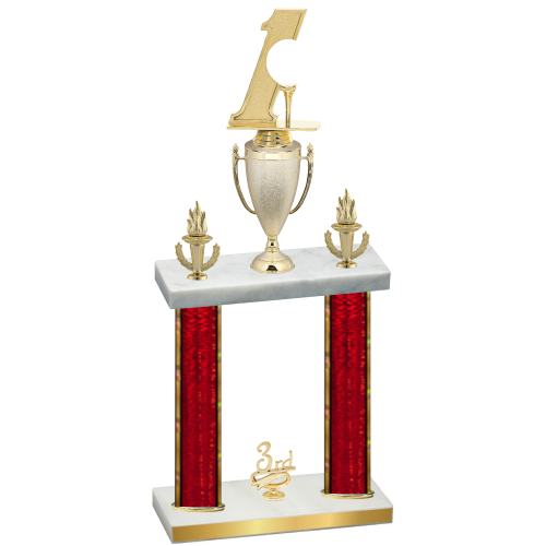 Double Red Glacier Third Place Golf Trophy