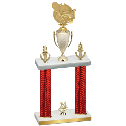 Double Red Carbon Fiber Year Tennis Trophy
