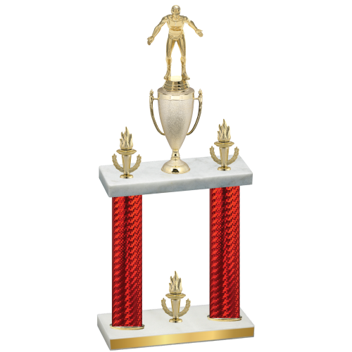 Double Red Carbon Fiber Victory Wrestling Trophy