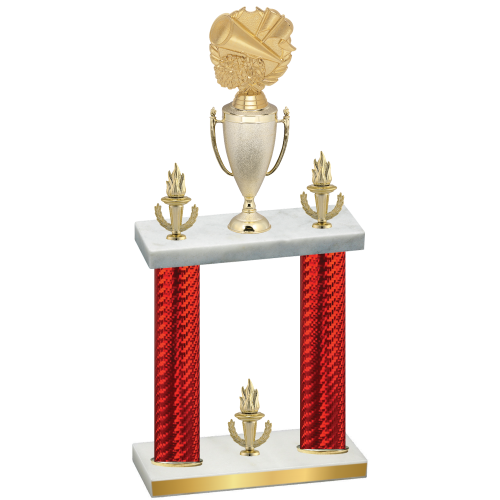 Double Red Carbon Fiber Victory Cheerleading Trophy