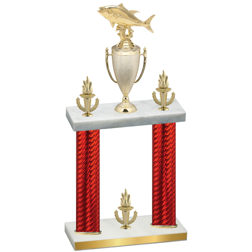 Double Red Carbon Fiber Victory Fishing Trophy