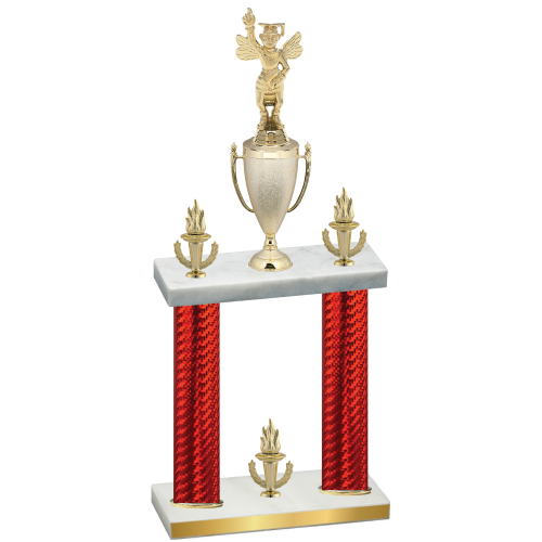 Double Red Carbon Fiber Victory Academics Trophy