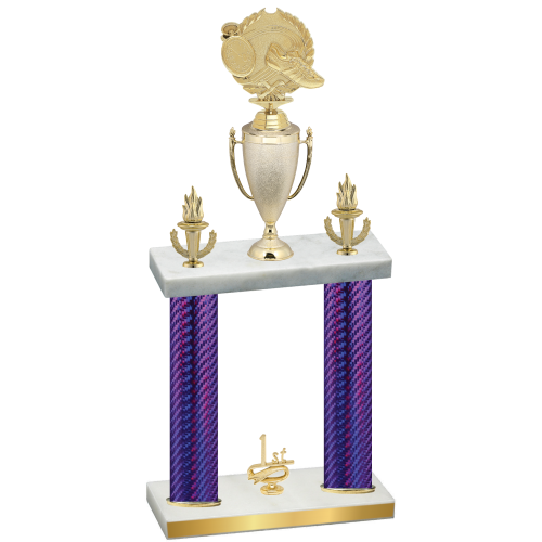 Double Purple Carbon Fiber First Place Running Trophy