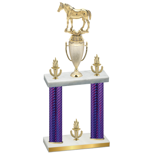 Double Purple Carbon Fiber Victory Horses Trophy