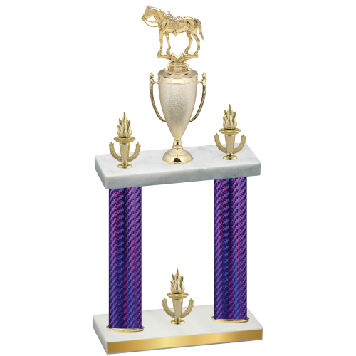 Double Purple Carbon Fiber Victory Horses Trophy