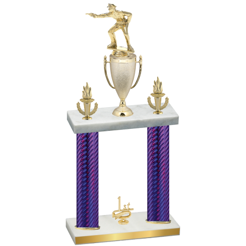 Double Purple Carbon Fiber First Place Shooter Trophy