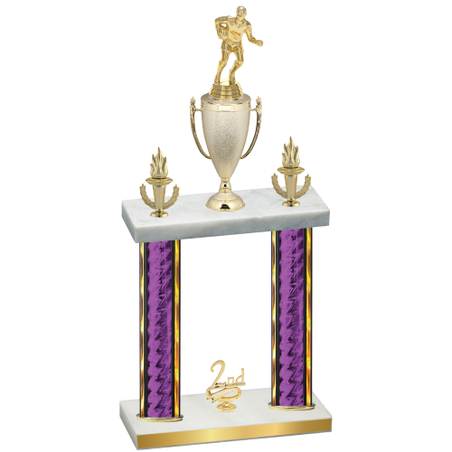 Double Purple Glacier Second Place Rugby Trophy