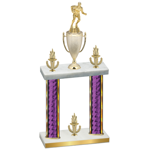 Double Purple Glacier Victory Rugby Trophy
