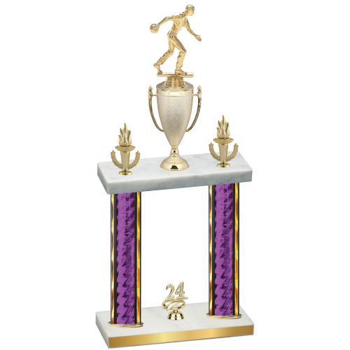 Double Purple Glacier Year Bowling Trophy