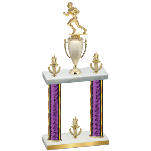 Double Purple Glacier Victory Football Trophy