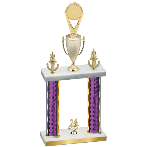 Double Purple Glacier Year Insert Trophy
