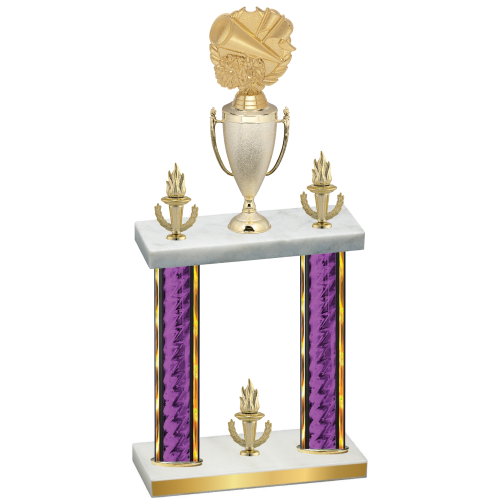 Double Purple Glacier Victory Cheerleading Trophy