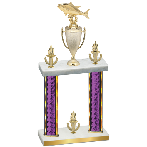 Double Purple Glacier Victory Fishing Trophy