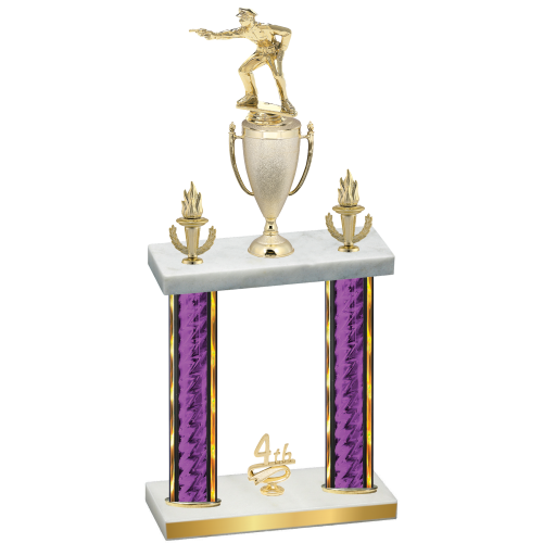 Double Purple Glacier Fourth Place Shooter Trophy