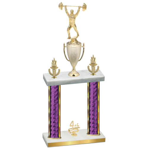 Double Purple Glacier Fourth Place Weights Trophy